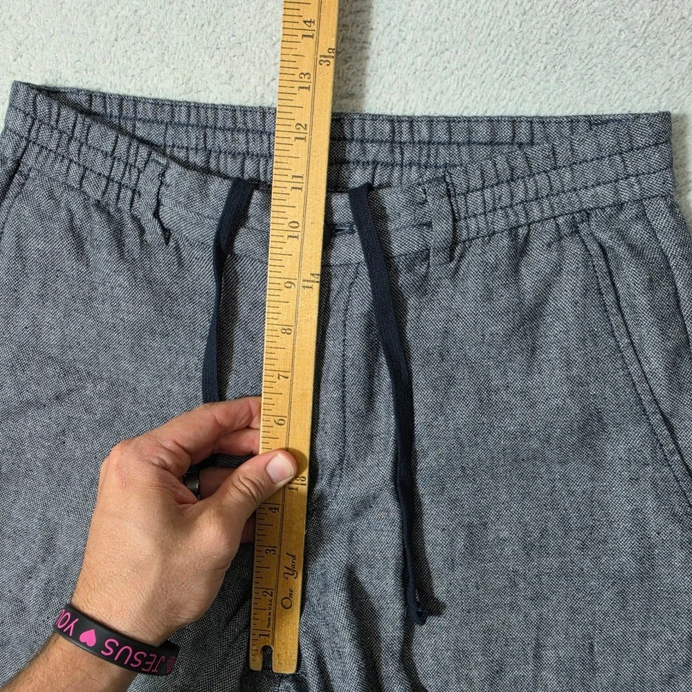 Banana Republic Athletic Linen Pants Mens 28/28 Preppy Navy Drawstring